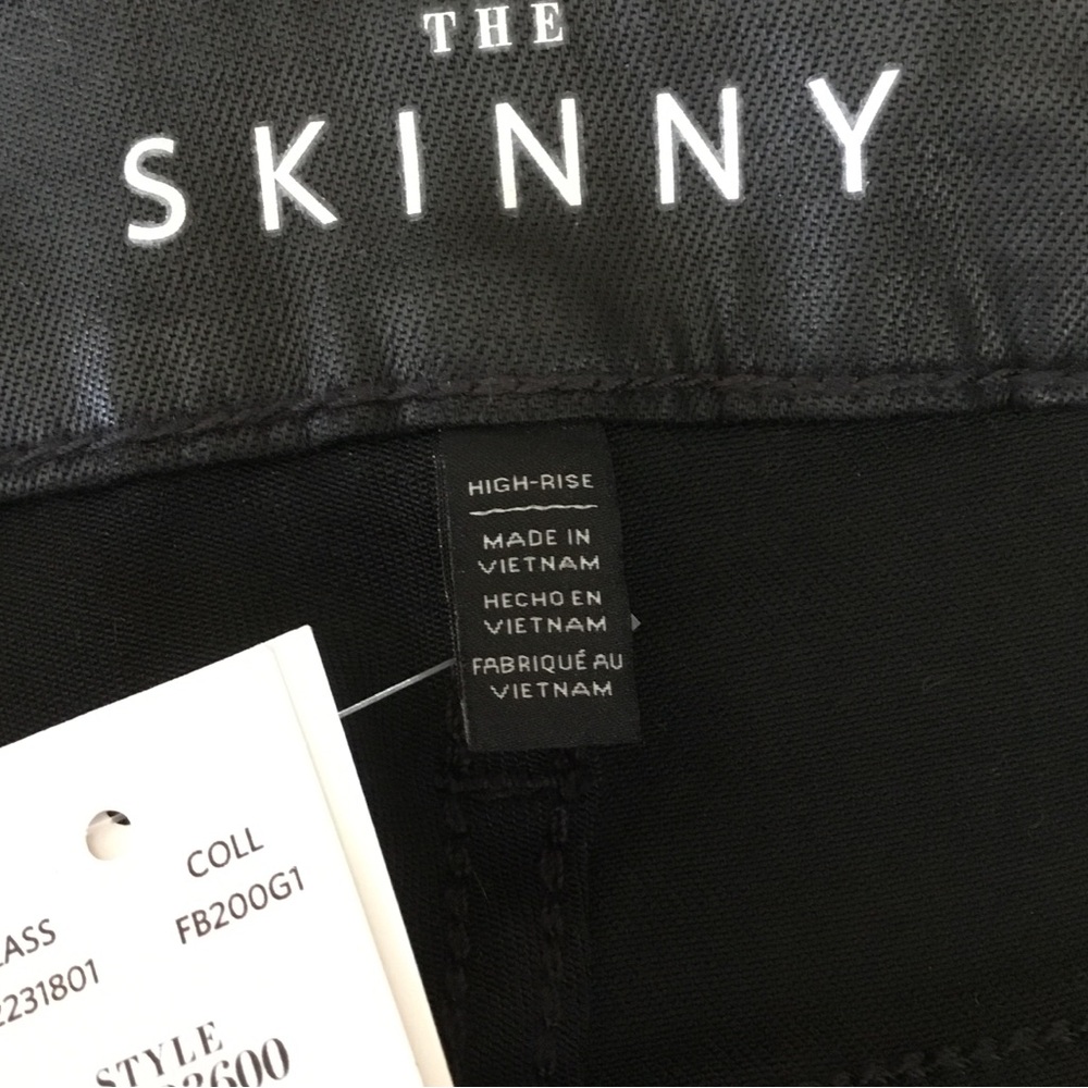 White House Black Market Black Coated High Rise Skinny Jeans - Picture 9 of 13